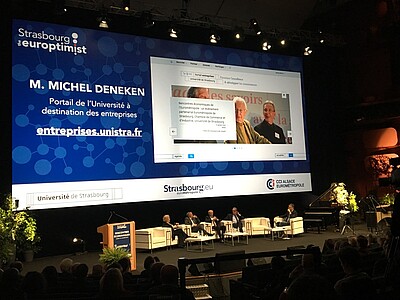 L’occasion pour Michel Deneken d’annoncer la sortie du portail entreprises.unistra.fr, point d’entrée unique pour les partenaires socio-économiques.